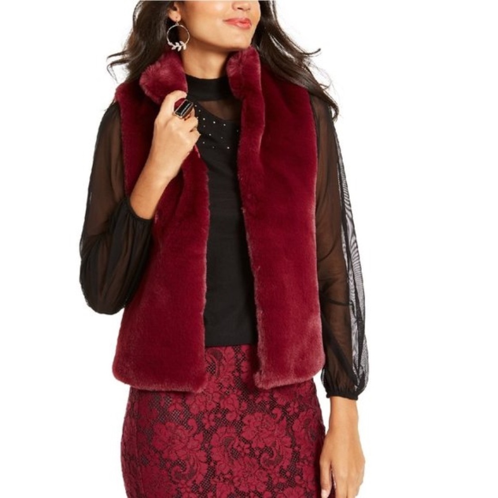 Thalia Sodi Faux-Fur Vest